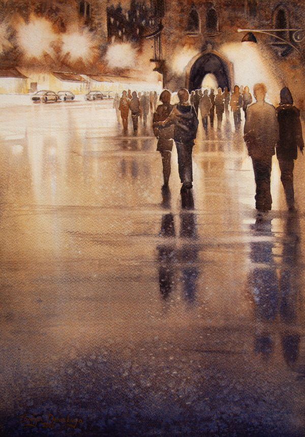 Love in the Air, watercolor,  2020