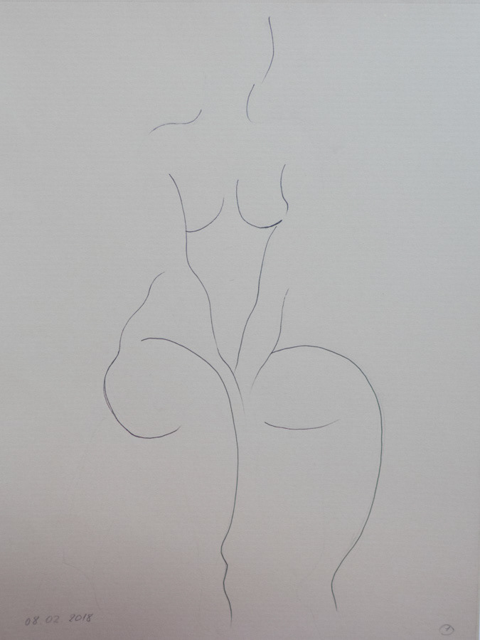 Model 6, gel pen, 30 x 20 cm, 2018