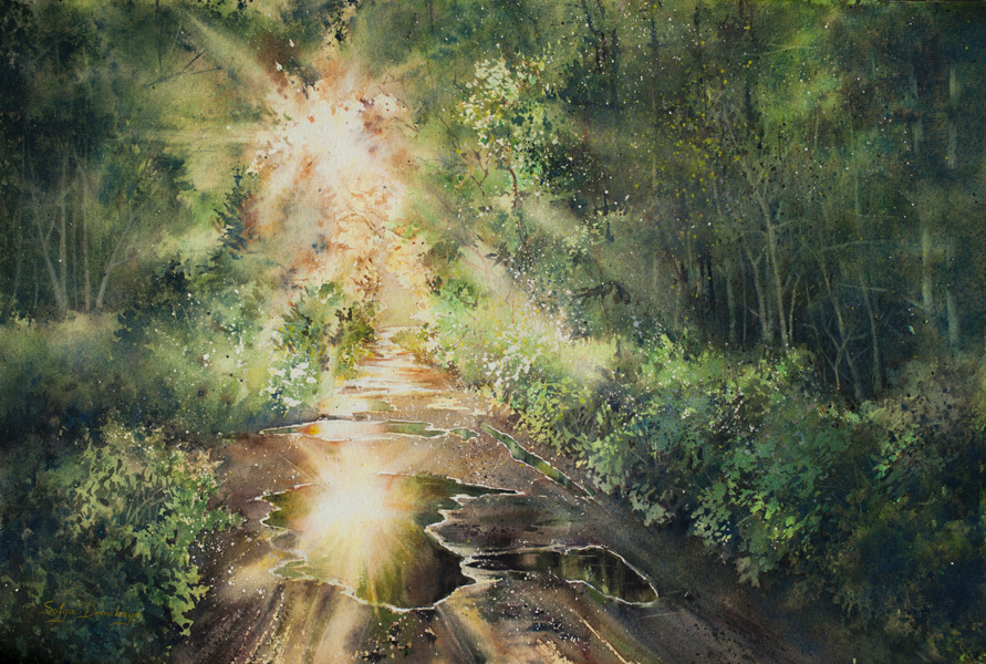 After the rain, watercolor, 38 x 56 cm, 2018