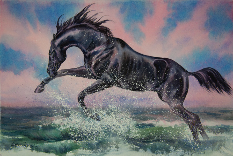 Joy, watercolor, 38 x 56 cm, 2022