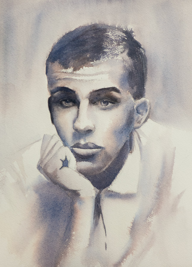 Stromae, watercolor, 38 x 28 cm, 2019