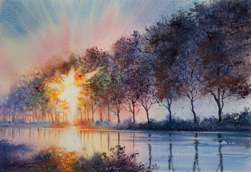 Damse Vaart, watercolor, 38 x 56 cm, 2022