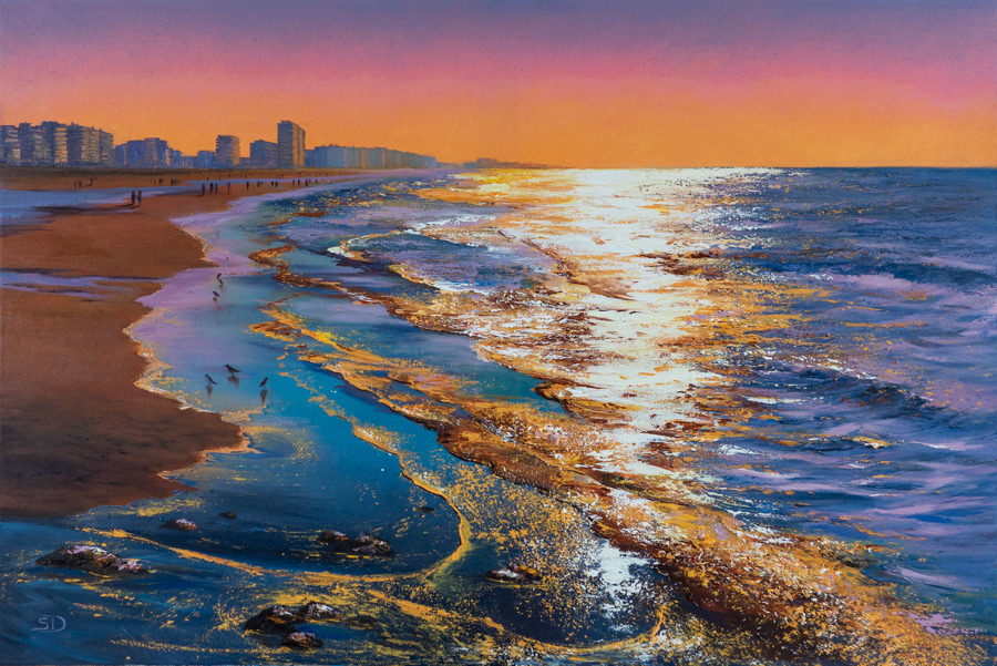 Ostend Light, oil on canvas, 60 x 90 cm, 2021