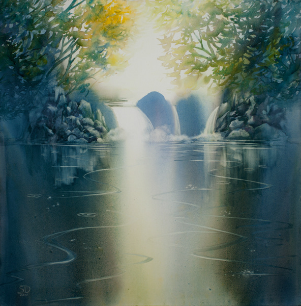 Harmony, watercolor, 68 x 68 cm, 2017