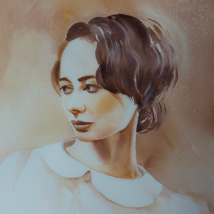 Olga, watercolor, 2020
