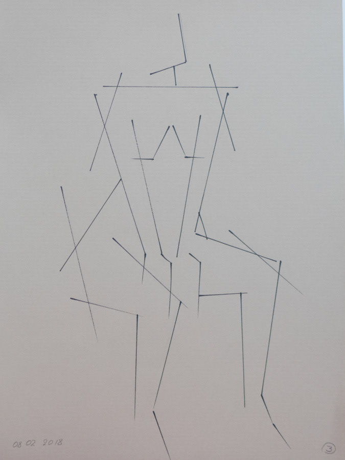 Model 5, gel pen, 30 x 20 cm, 2018