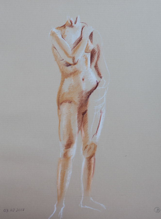 Model 10, pastel, 30 x 21 cm, 2018