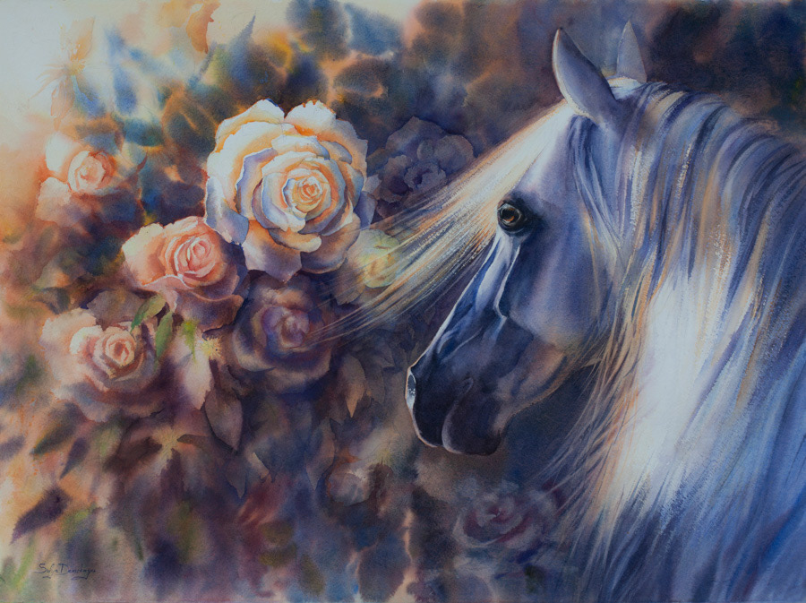 Be my Rose, watercolor, 56 x 76 cm, 2018