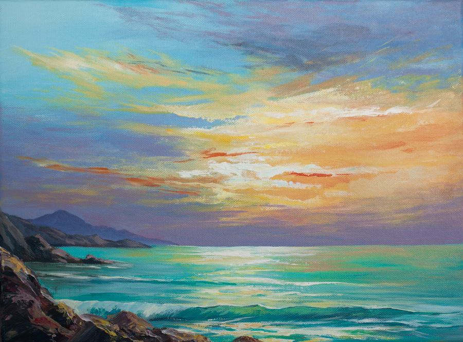 All the colours of the sunset, 20 x 30 cm, 2025