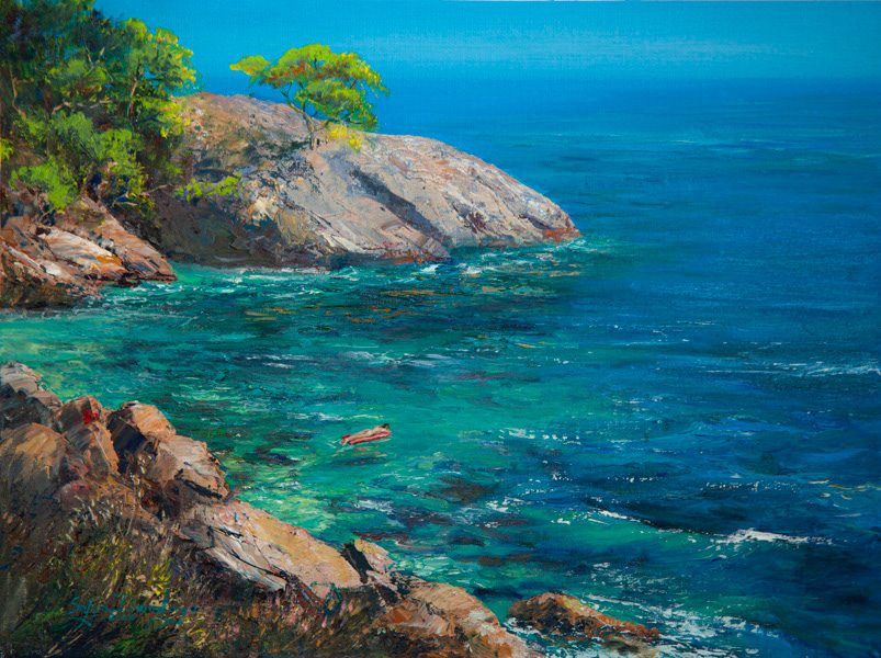 Happy Lagoon, oil on canvas, 30 x 40 cm, 2013