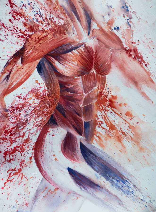Pure energy, watercolor, 56 x 76 cm, 2018