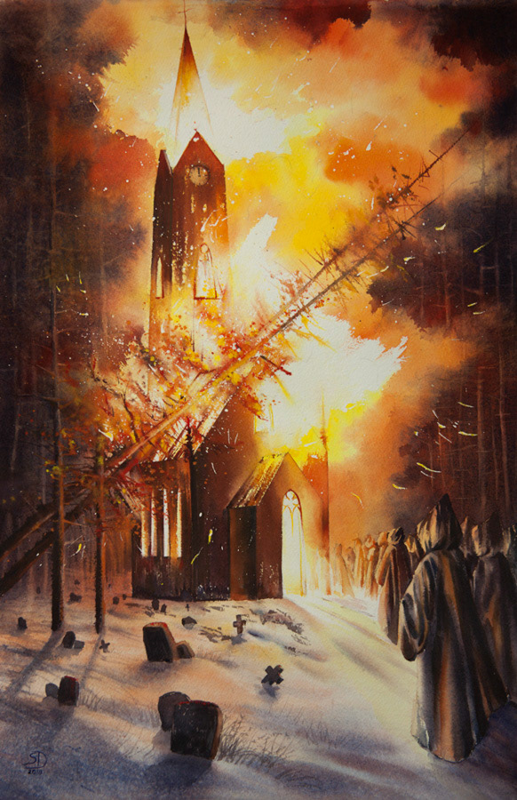 True Light, watercolor, 38 x 56 cm, 2018