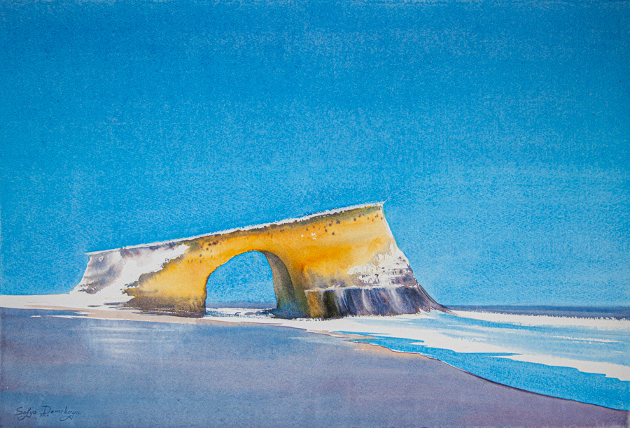 Alienation, watercolor, 38 x 56 cm, 2024