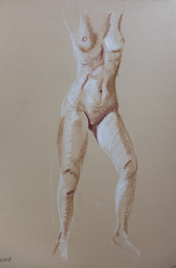 Model 12, pastel, 30 x 21 cm, 2018