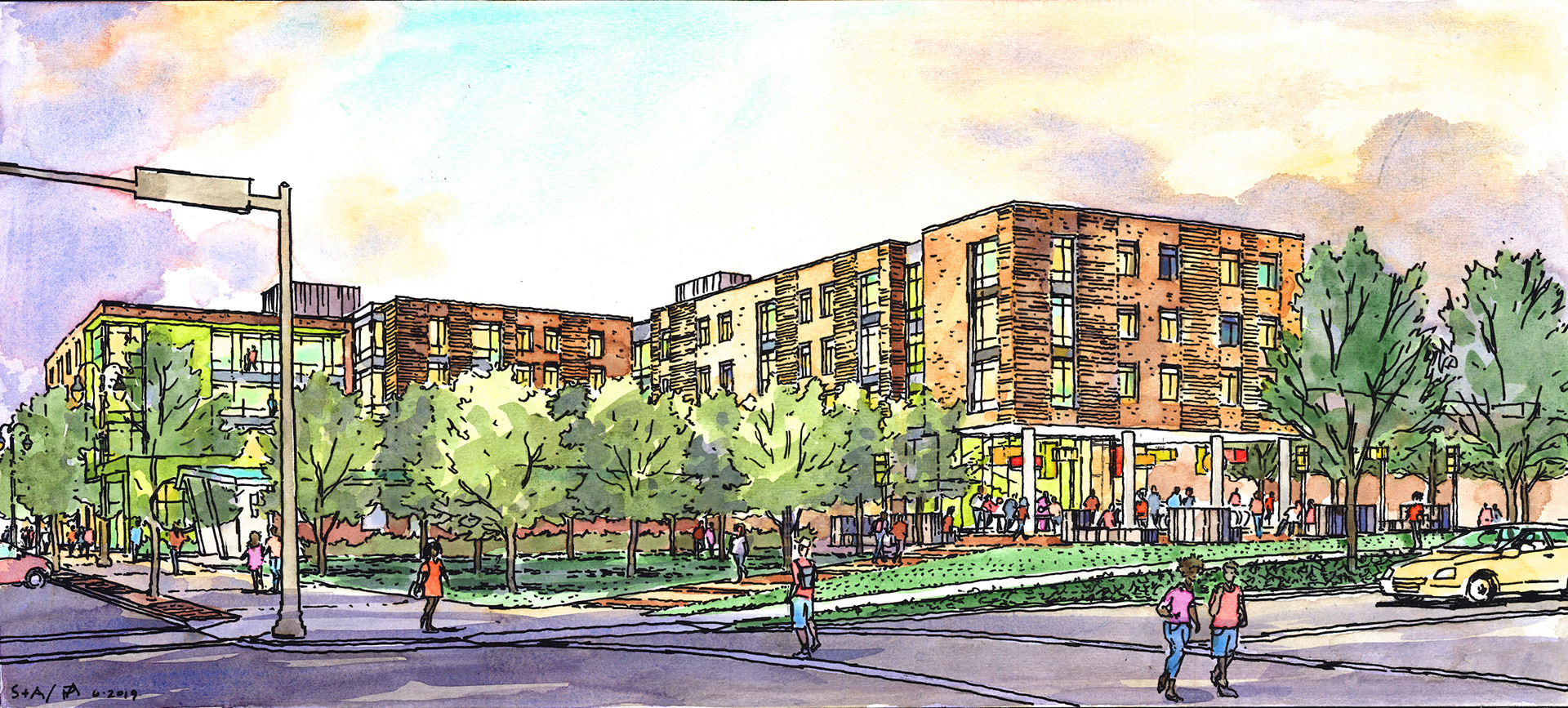View of Feasibility Study Scheme from 6th Avenue