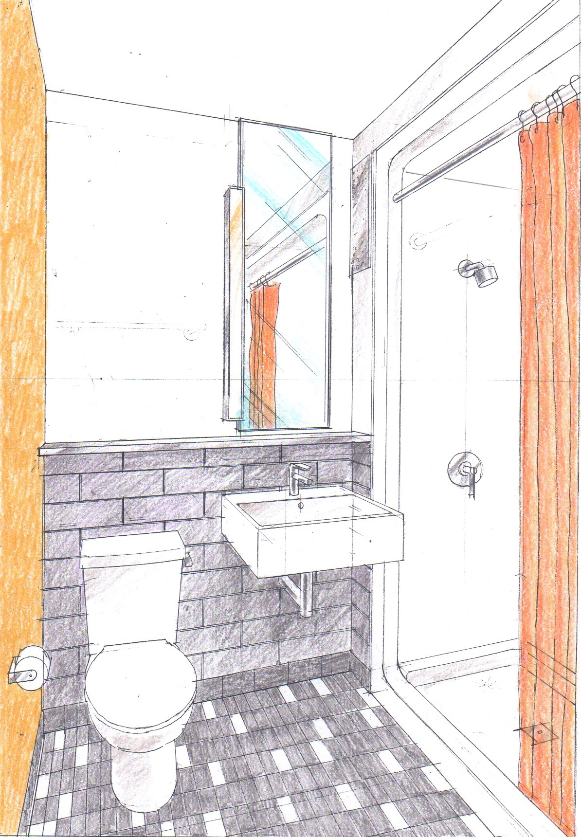 Bathroom Design Sketch
