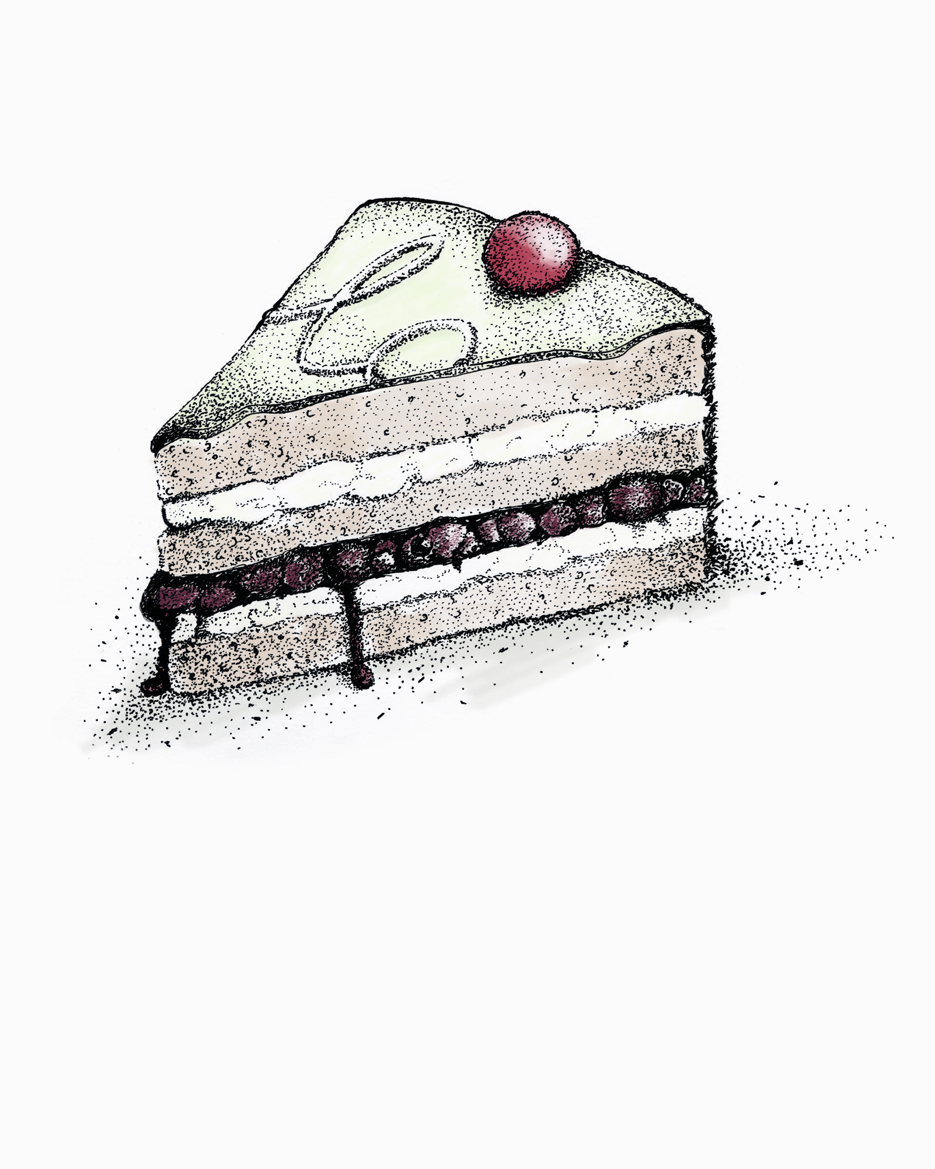 Birthday cake stipple