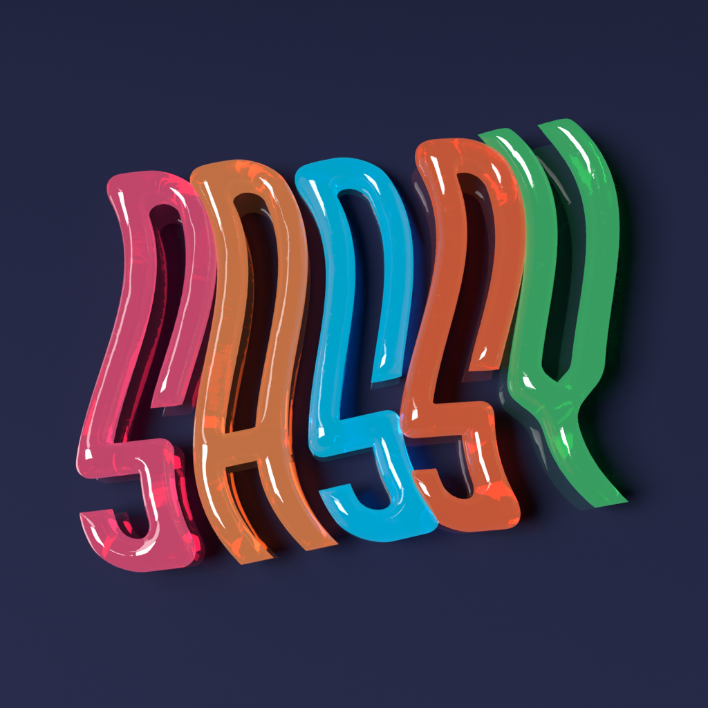 Sassy jelly typeface (3D)
