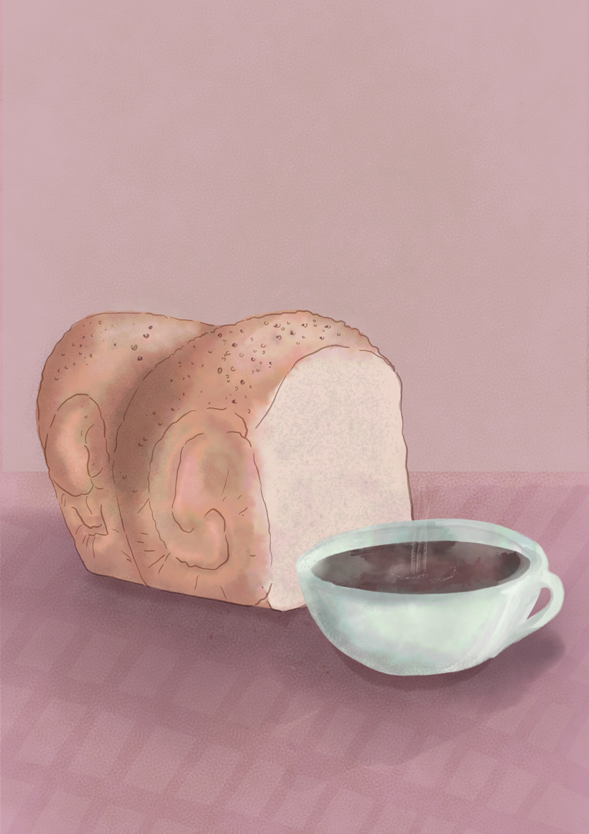 Perfect bearkfast Fresco illustration