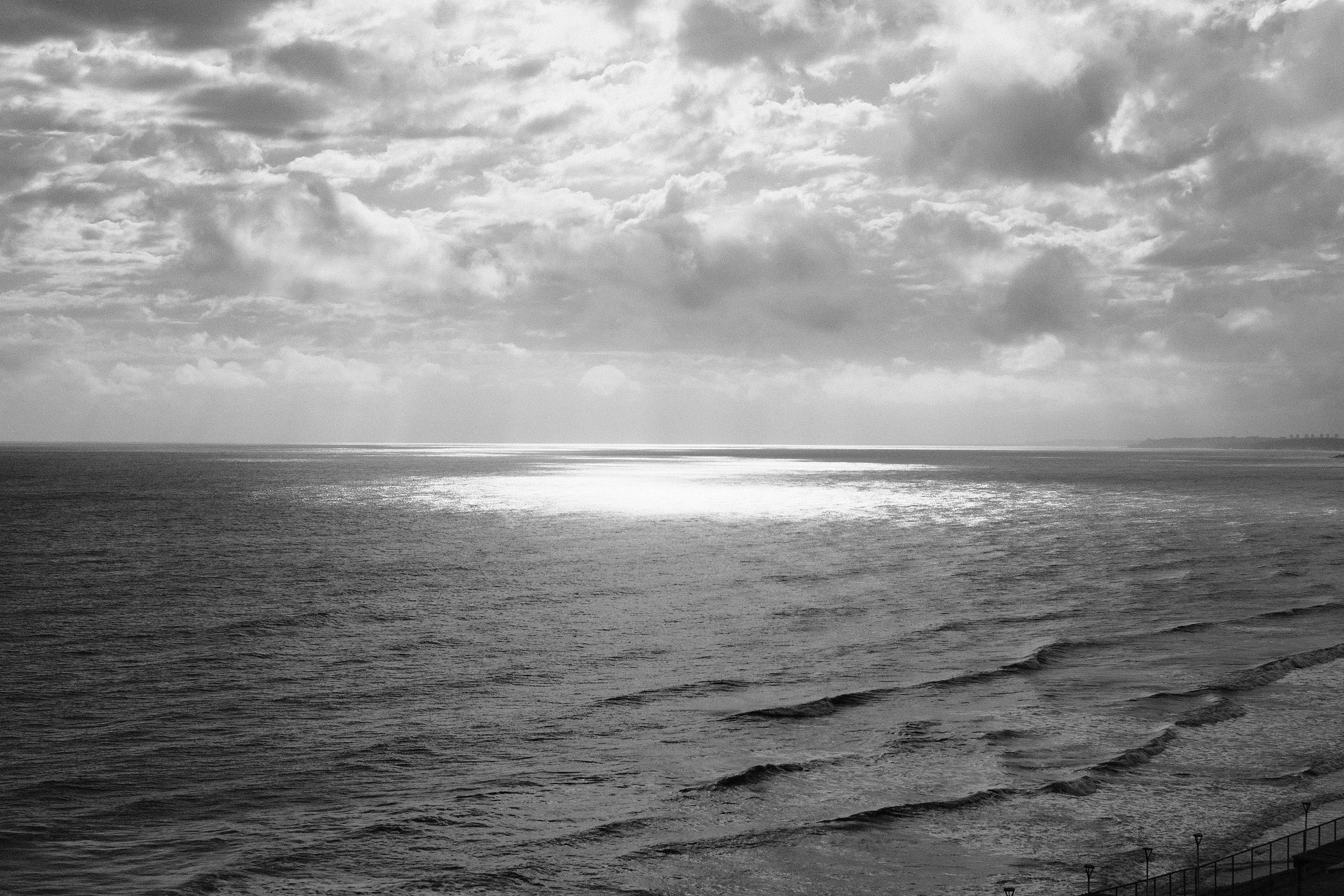 Ocean view from the hotel balcony.