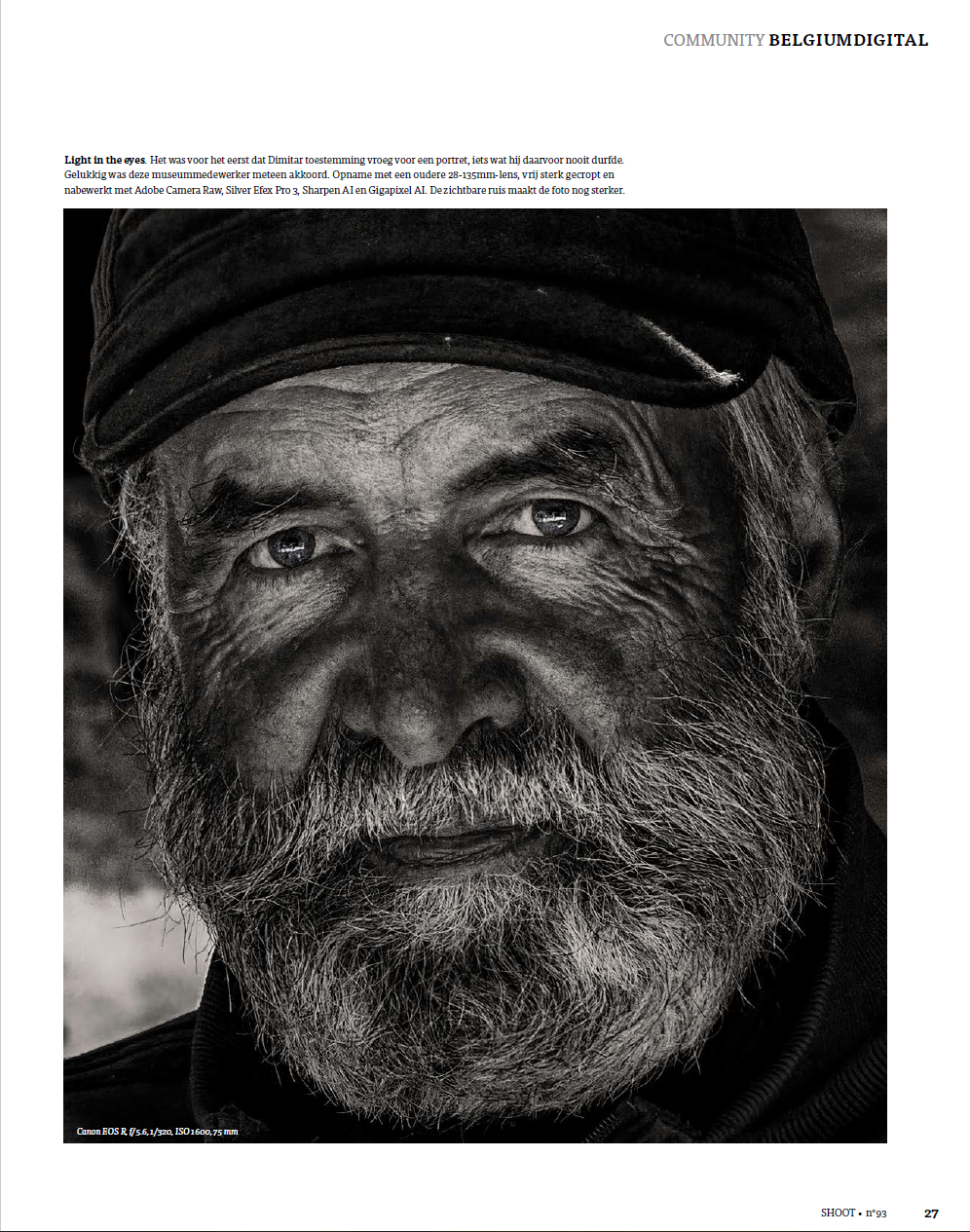 Light in the eyes; Published in Shoot magazine; #93