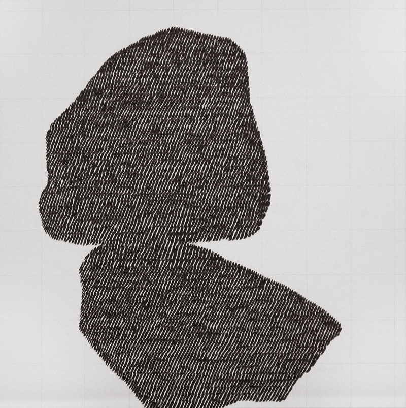 b.b. 216 Hommage à Fischli Weiss, cm 93 x 93, acrilico su tela, 2013