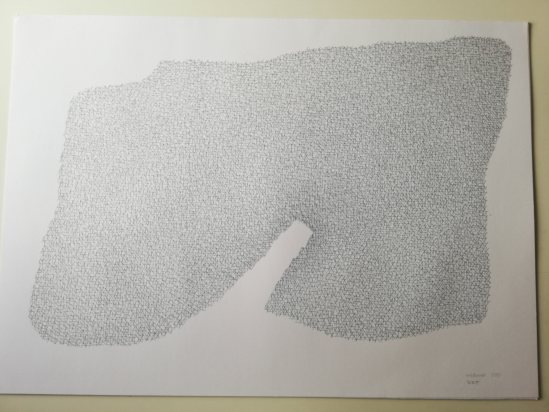 b.b. 336 cm 50 x 70, china su carta, 2021