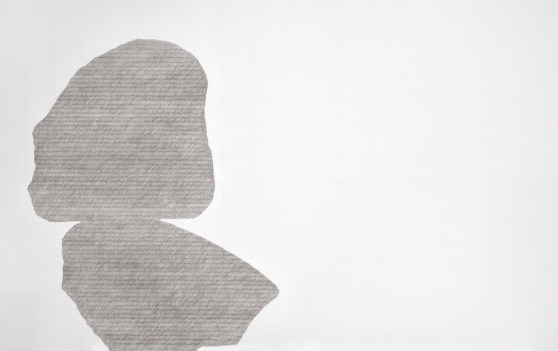 b.b. 217 Hommage à Fischli Weiss, cm 200 x 125, matita su tela, 2013 Collezione della Repubblica e Cantone Ticino