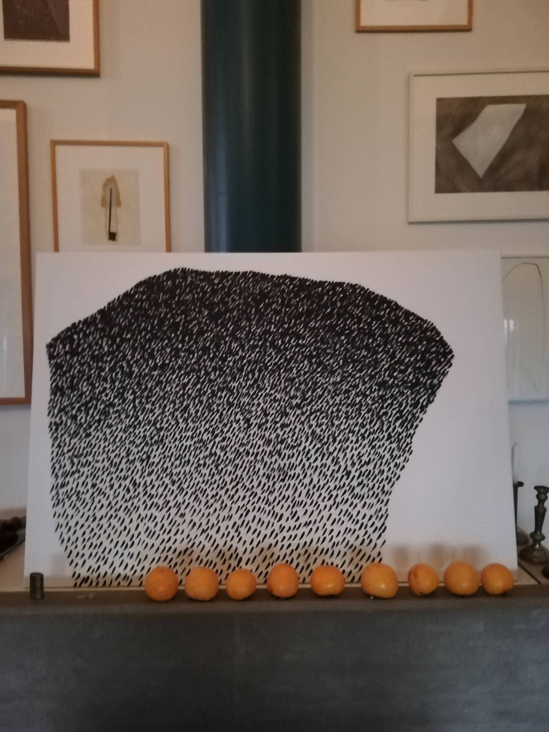 b.b. 364 cm 90 x 130, matita e acrilico su tela, 2022