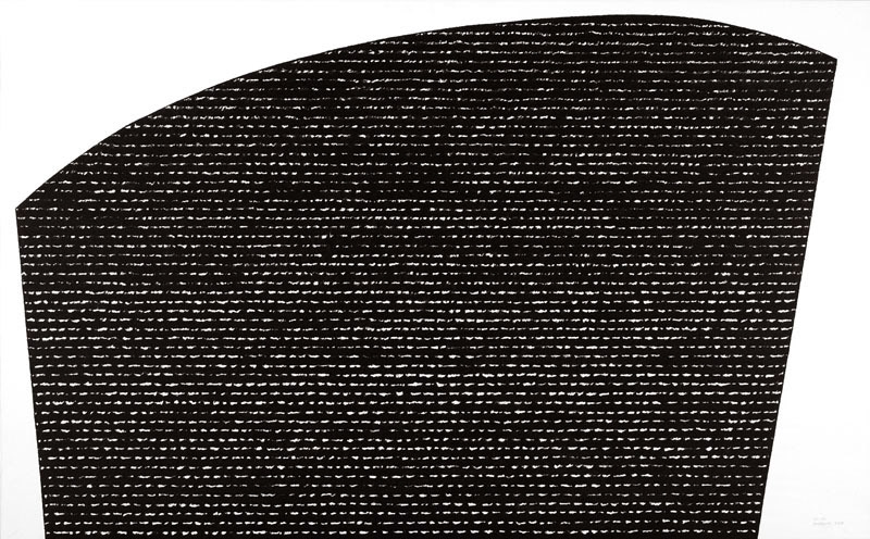 b.b. 101 cm 100 x 62, inchiostro su tela, 2009