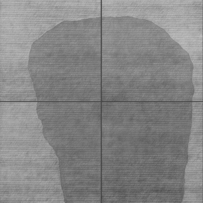 b.b. 221 4 x cm 93 x 93, matita su tela, 2013 Collezione privata, Lugano