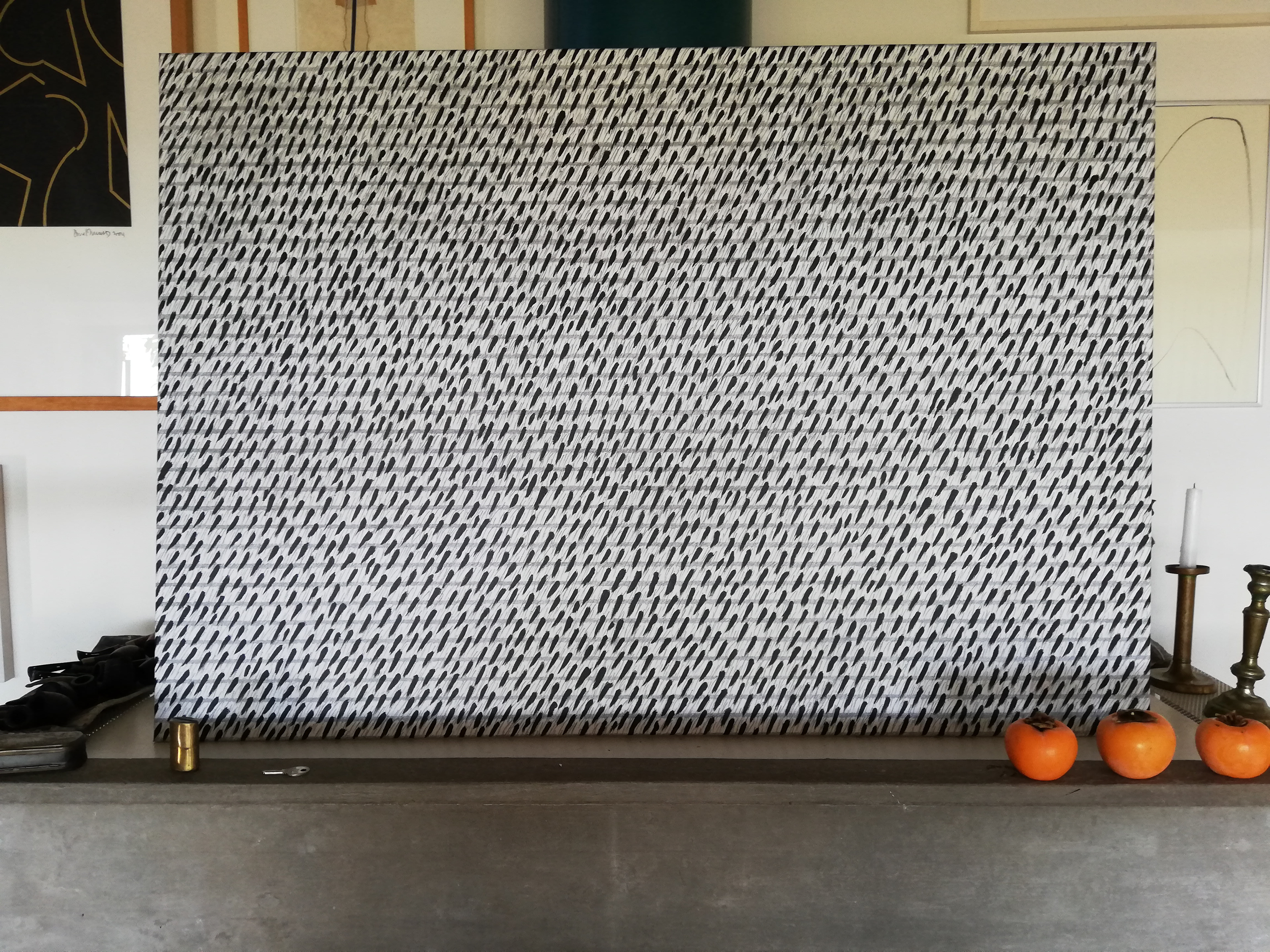 b.b. 365 cm 90 x 130, matita e acrilico su tela, 2022