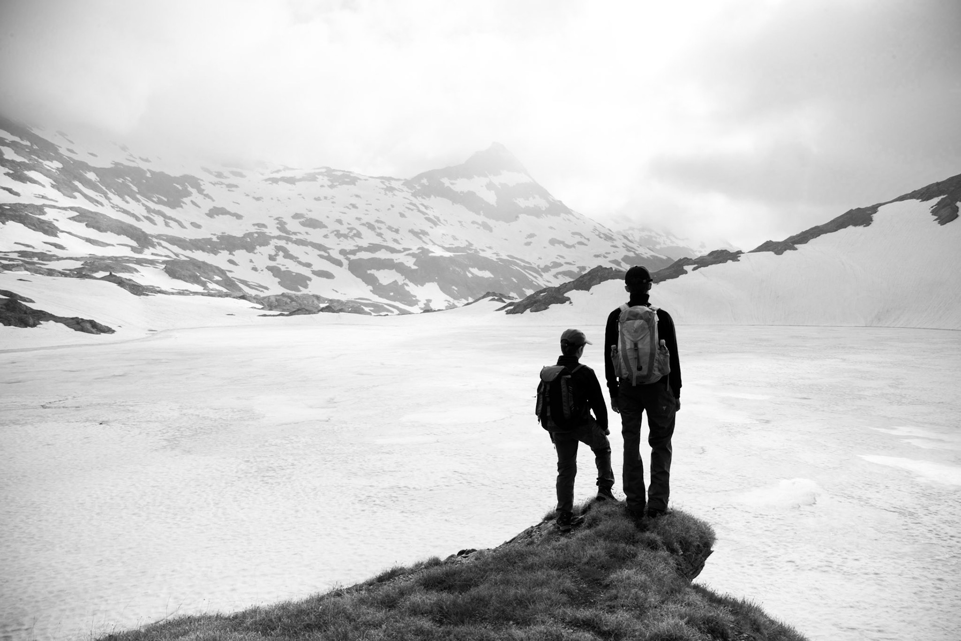 Aussichtsstein am Alpsee sw