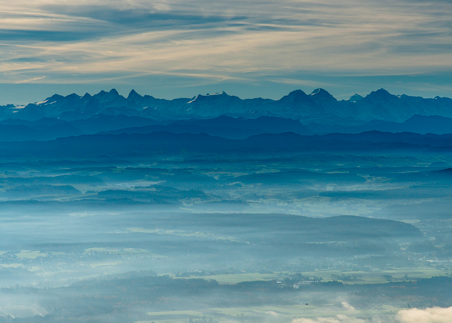 Mittelland im Nebel