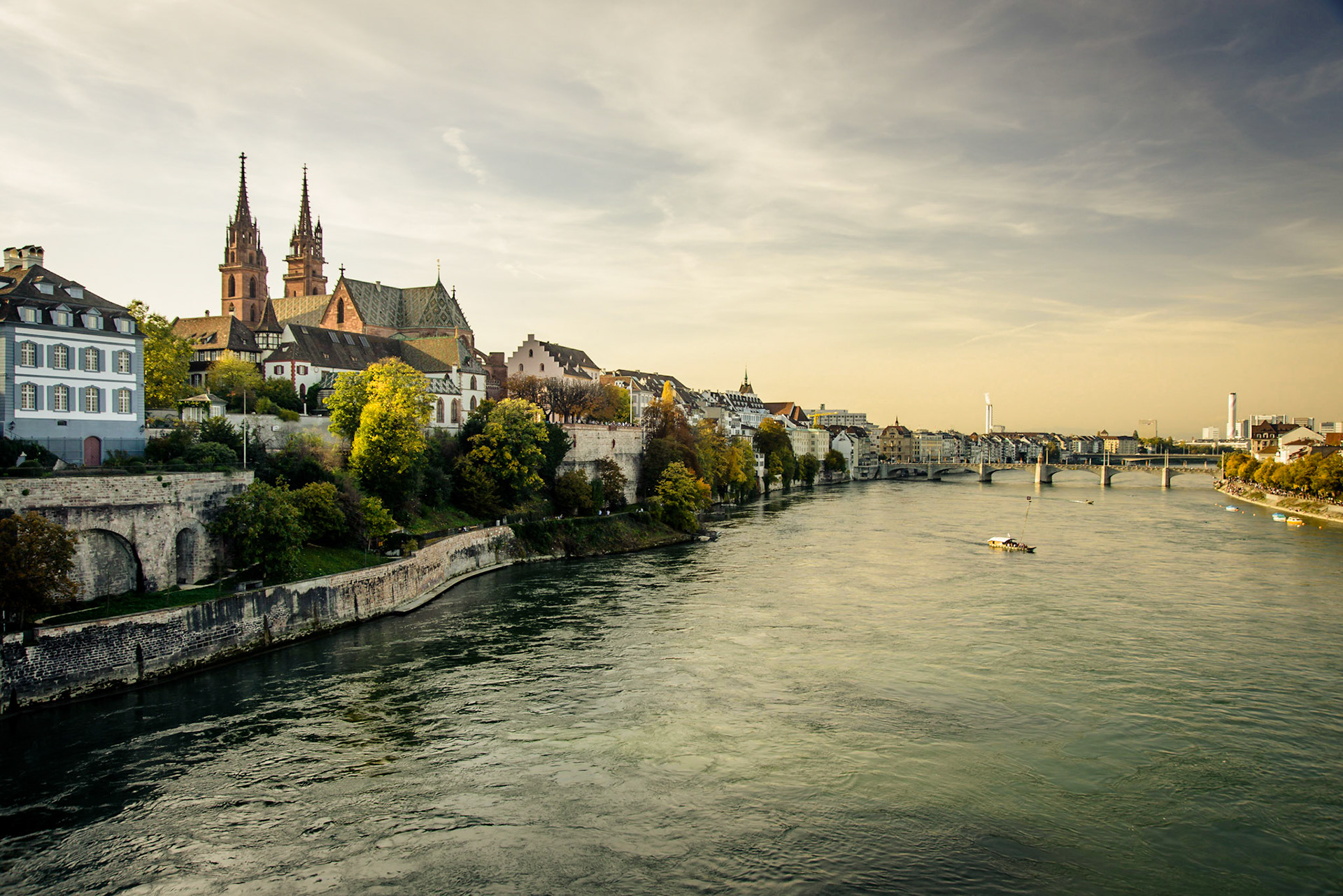 Basel Ausblick Rhein