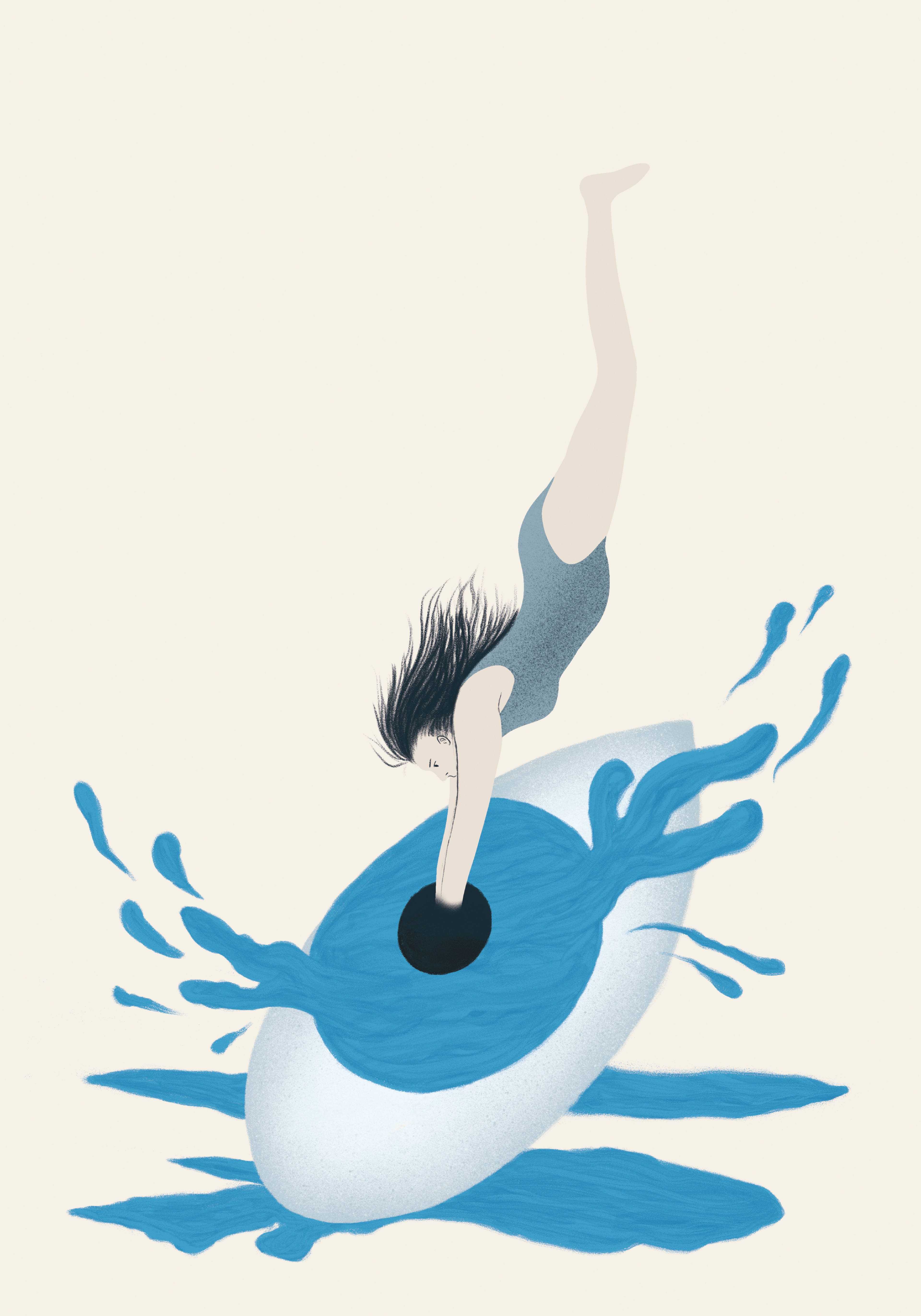 illustration for short story published in "Czas Literatury" magazine, 2026
