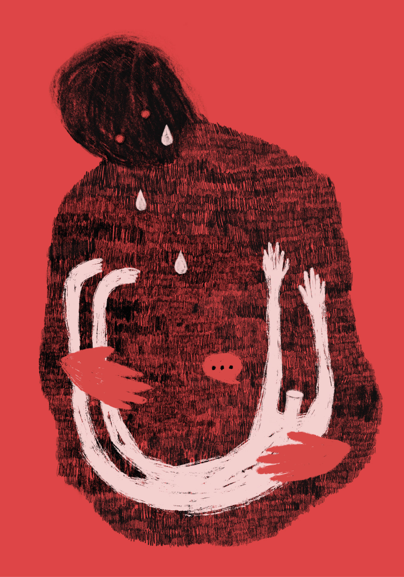 "One hundred times", for my poetry art book "Obłędność", 2023