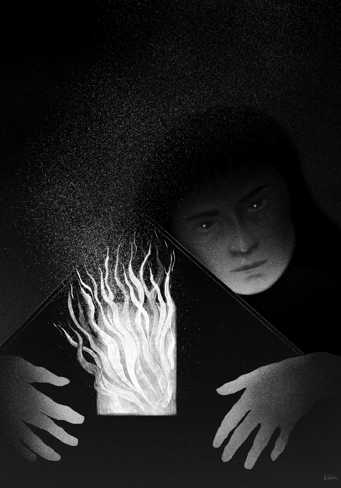 "Letting go while holding on", personal illustration, 2025