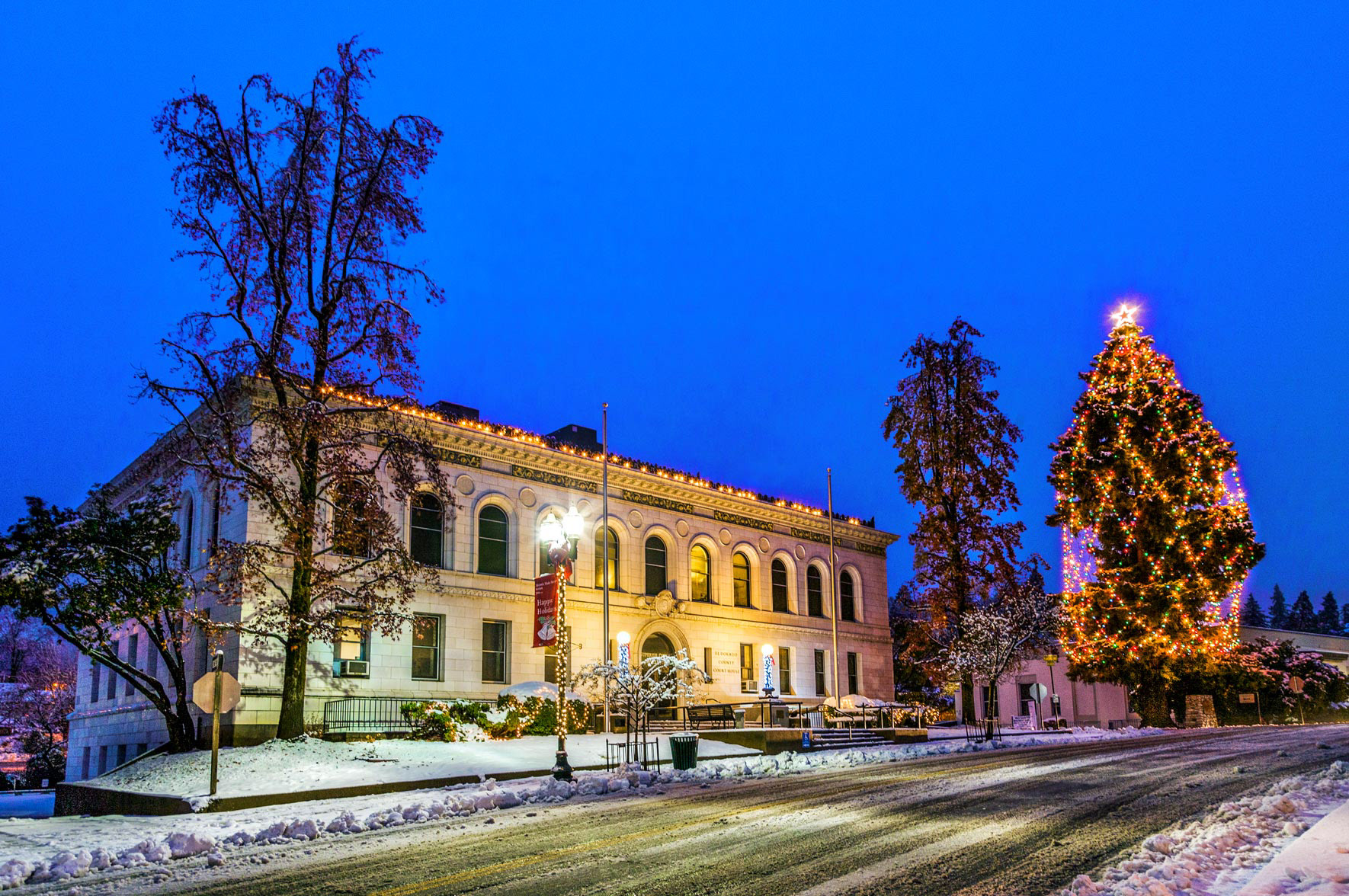 Courthouse and Christmas Tree II