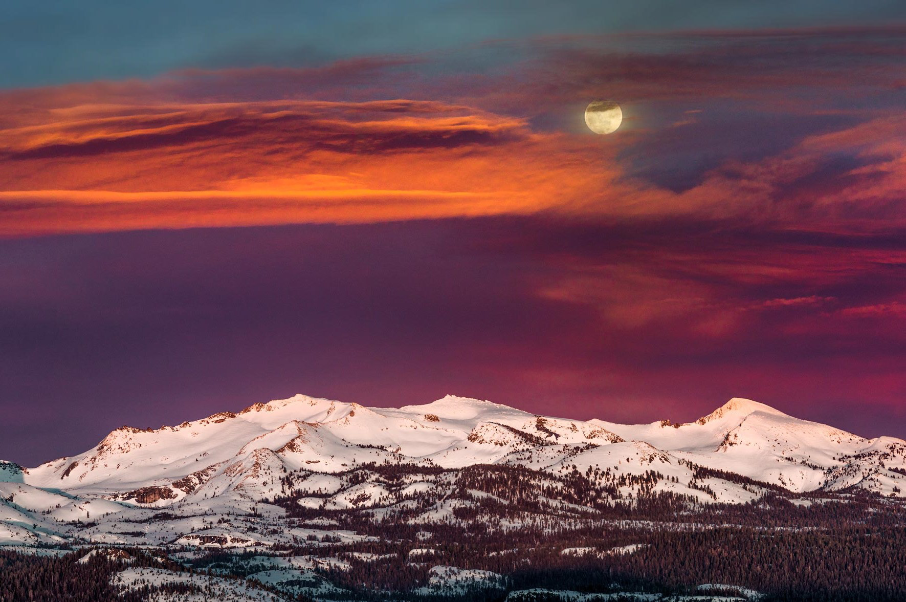 Moonrise Over Pyramid Peak