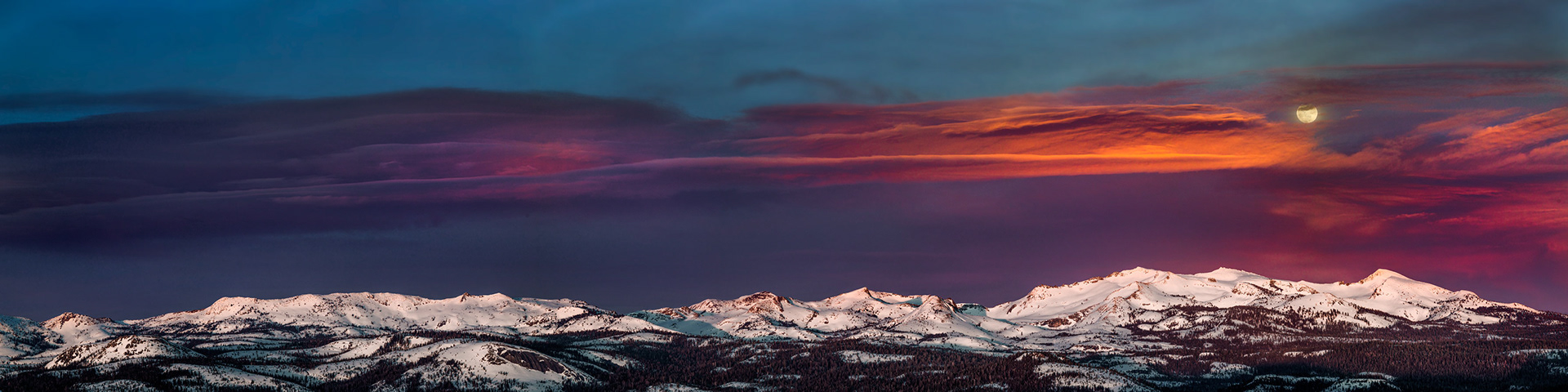 Moonrise Over Pyramid Peak