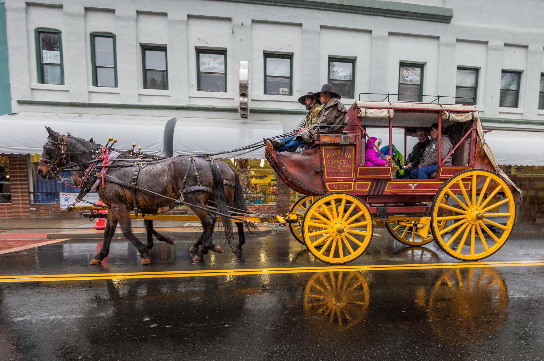 Stagecoach in Rain