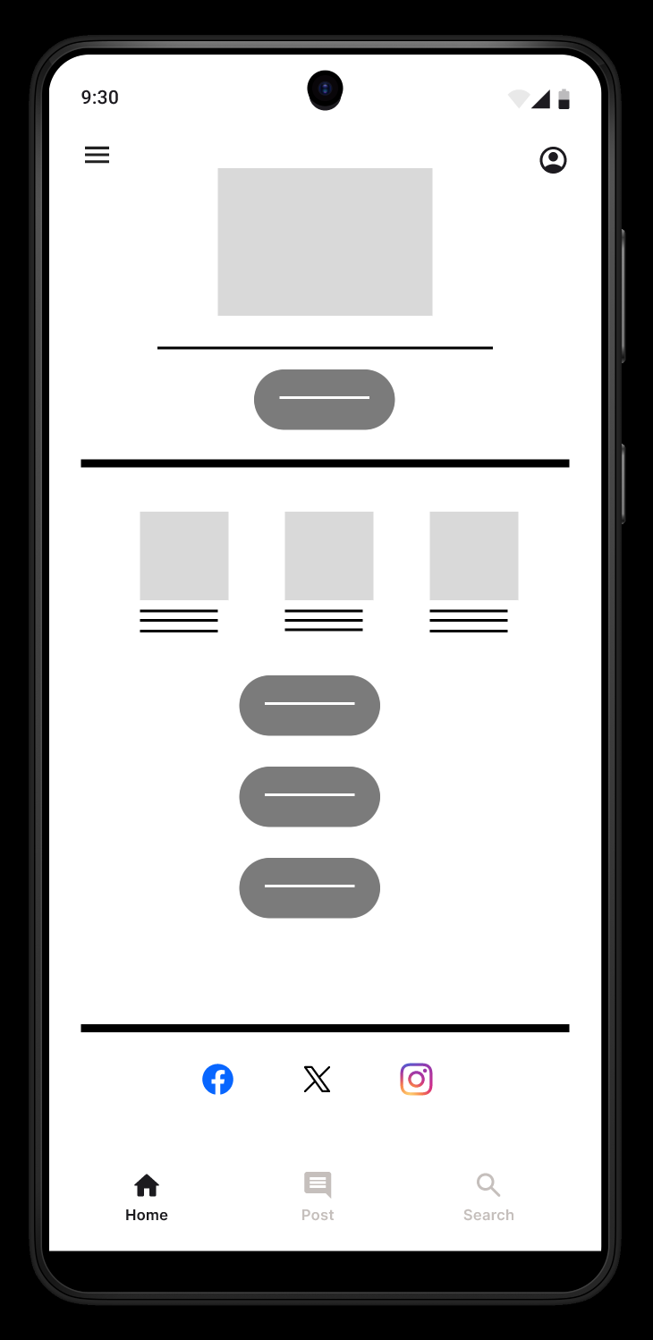 Home screen.