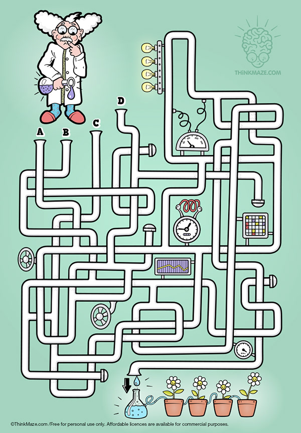 Beautiful FREE mazes for kids and more - Laboratory Maze