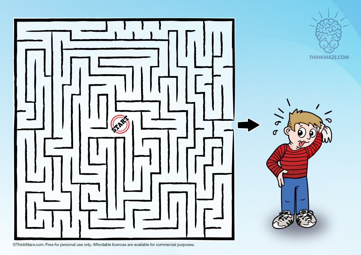 square maze color