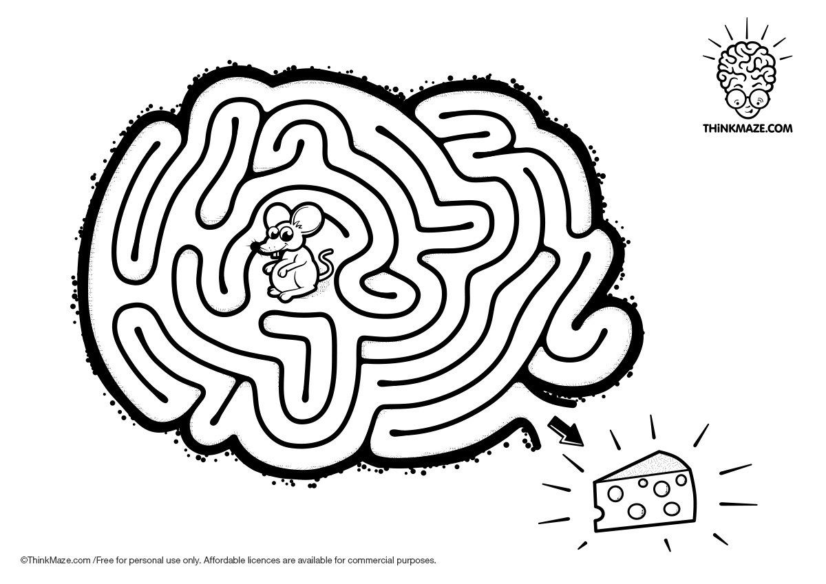mouse maze to print