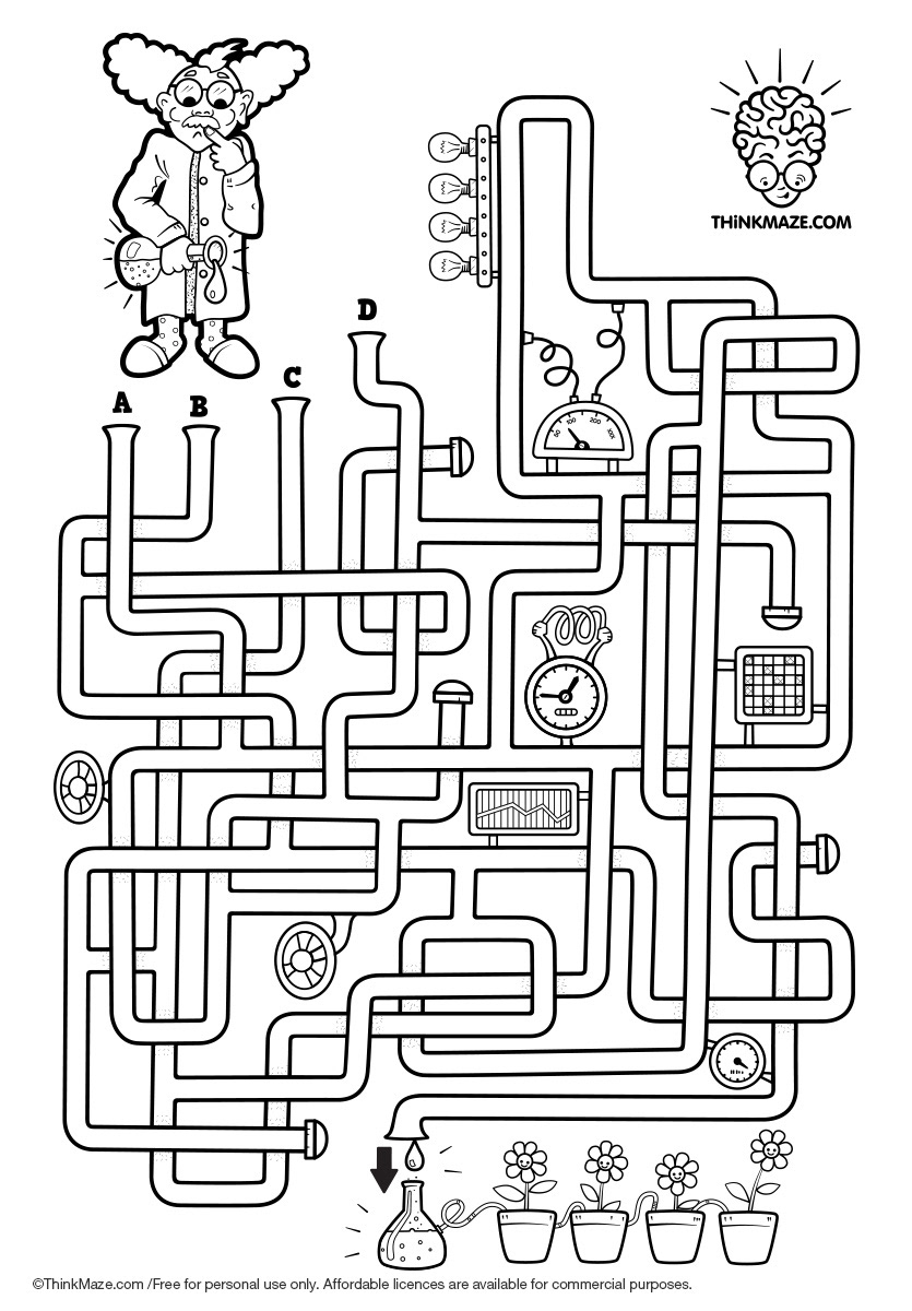 free laboratory maze to print out