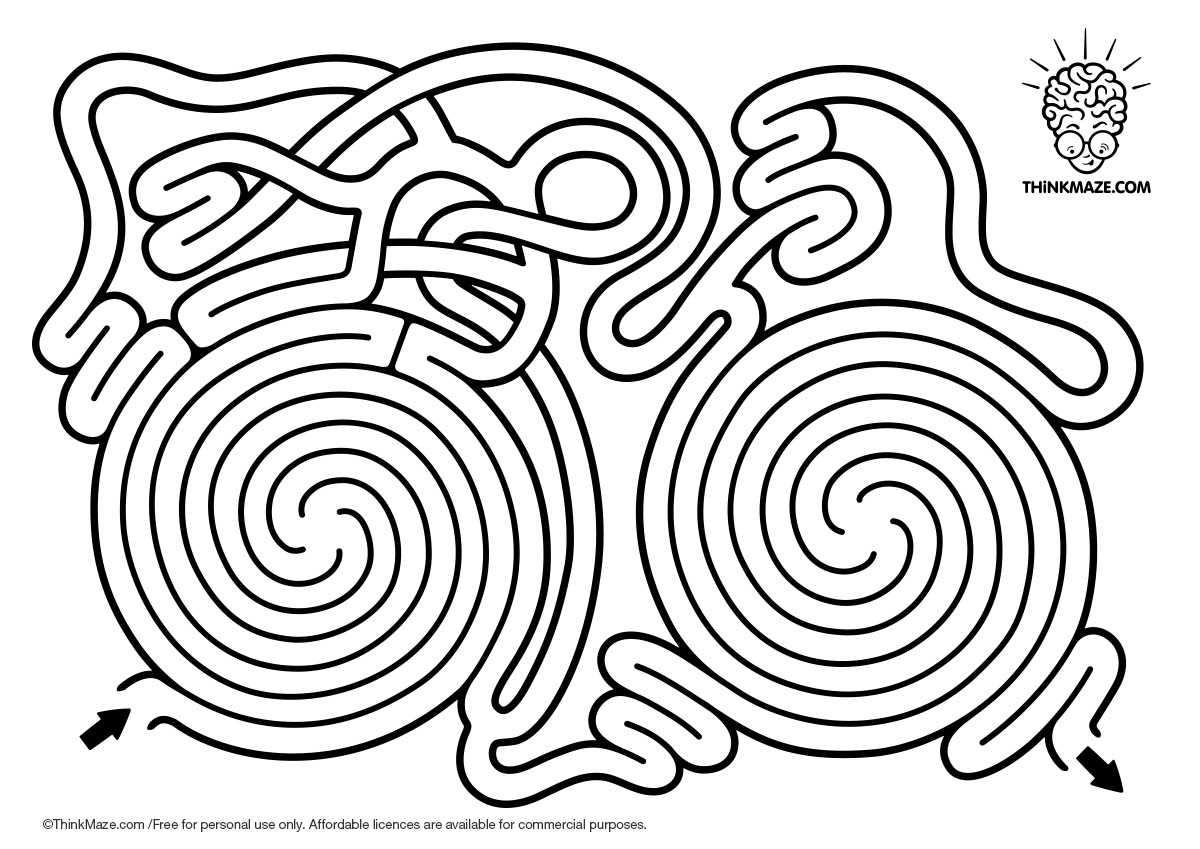 maze circle to print