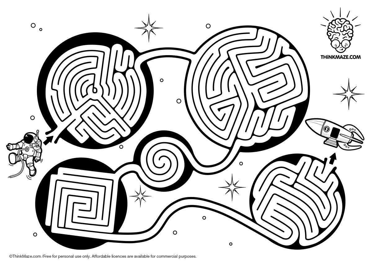 free maze for children to print