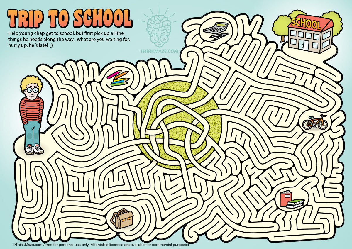 free maze school